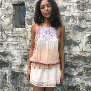 Eyelet & Lace Ombre'd Skirt